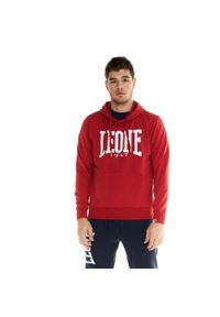 LEONE 1947 APPAREL - Męska bluza z kapturem Leone 1947 Apparel. Typ kołnierza: kaptur. Kolor: czerwony. Materiał: tkanina. Sport: fitness