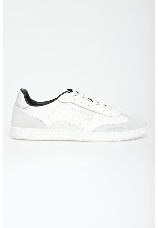 Balmain - Sneakersy męskie skórzane BALMAIN. Materiał: skóra