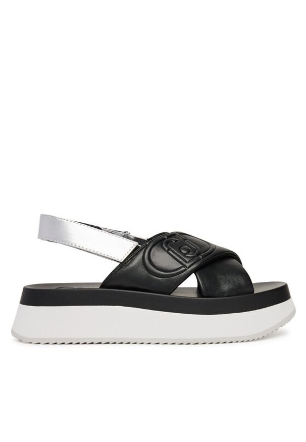 Liu Jo Sandały Dreamy Sandal 02 BA5089 EX097 Czarny. Kolor: czarny. Materiał: skóra
