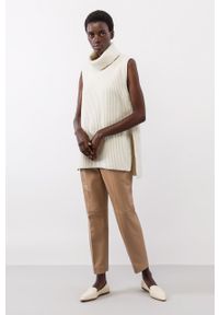 IVY & OAK - Ivy & Oak Sweter damski kolor biały ciepły z golfem. Okazja: na co dzień. Typ kołnierza: golf. Kolor: biały. Materiał: dzianina. Styl: casual