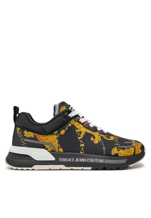 Versace Jeans Couture Sneakersy 77YA3SA1 ZS654 Czarny. Kolor: czarny. Materiał: materiał