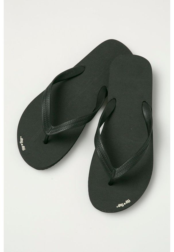 Flip*Flop Japonki męskie kolor czarny. Kolor: czarny. Obcas: na obcasie. Wysokość obcasa: niski
