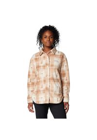 columbia - Kurtka sportowa damska Columbia Benton Springs Fleece Shirt Jacket II. Kolor: brązowy. Materiał: poliester. Sport: turystyka piesza