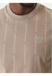 EA7 Emporio Armani T-Shirt 7M001391 AF12874 F1030 Beżowy Regular Fit. Kolor: beżowy. Materiał: bawełna #5