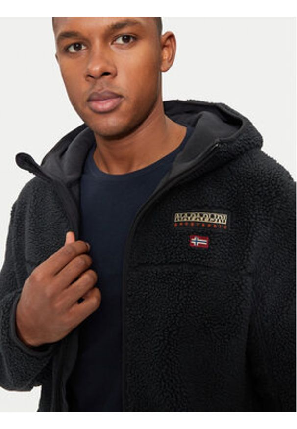 Napapijri Polar T-Tynik NP0A4IA8 Czarny Regular Fit. Kolor: czarny. Materiał: syntetyk