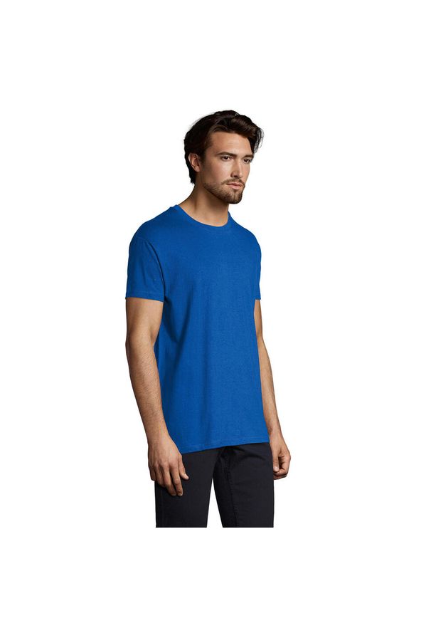 SOL'S - Koszulka Sol's Imperial. Kolor: niebieski. Materiał: bawełna. Sport: piłka nożna