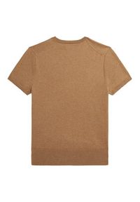 Polo Ralph Lauren T-Shirt 211971872007 Beżowy Slim Fit. Typ kołnierza: polo. Kolor: beżowy. Materiał: bawełna #7