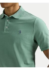 Polo Ralph Lauren Polo 710941439022 Zielony Custom Slim Fit. Typ kołnierza: polo. Kolor: zielony. Materiał: bawełna #3