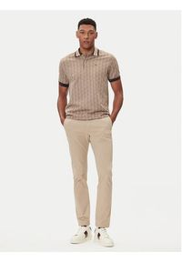 Lacoste Polo DH1417 Beżowy Regular Fit. Typ kołnierza: polo. Kolor: beżowy. Materiał: syntetyk #10