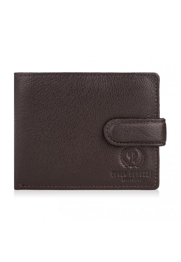 Portfel skórzany PAOLO PERUZZI T-77-BR brązowy. Kolor: brązowy. Materiał: skóra