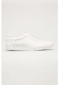 Calvin Klein - Buty skórzane. Nosek buta: okrągły. Zapięcie: sznurówki. Kolor: biały. Materiał: skóra. Szerokość cholewki: normalna #1