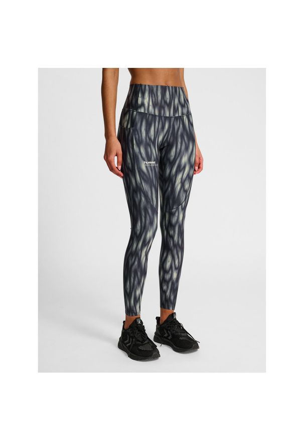 Damskie legginsy Hummel AOP Hiit Intensity. Kolor: szary. Sport: fitness