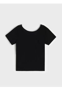 Sinsay - Bluzka z krótkim rękawem - czarny. Kolor: czarny. Długość rękawa: krótki rękaw. Długość: krótkie #1