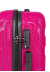 Ochnik - Komplet walizek na kółkach 19'/24'/28'. Kolor: różowy. Materiał: materiał, poliester, guma, kauczuk #6