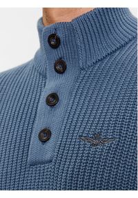 Aeronautica Militare Sweter 232MA1452L409 Niebieski Regular Fit. Kolor: niebieski. Materiał: bawełna #4