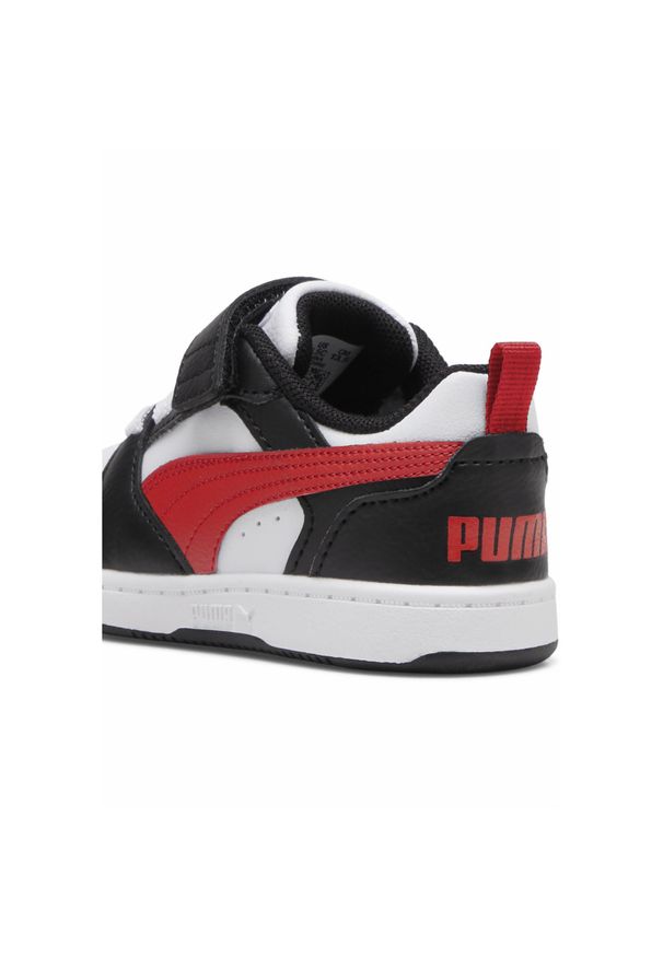 Tenisówki Puma Model Rebound V6 Lo Ac+ Inf Kolor Biały. Kolor: biały, czerwony, wielokolorowy, czarny. Materiał: tkanina, syntetyk
