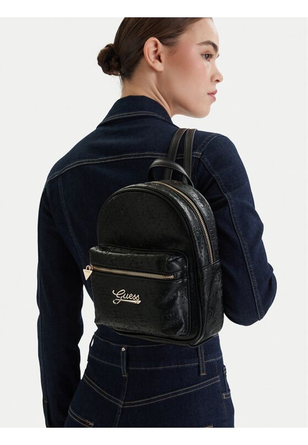 Guess Plecak J6RZ16 WGT10 Czarny. Kolor: czarny. Materiał: skóra
