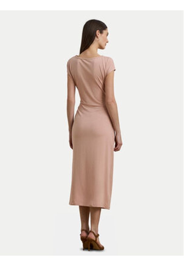 Lauren Ralph Lauren - LAUREN RALPH LAUREN Sukienka dzianinowa 250964086001 Różowy Regular Fit. Kolor: różowy. Materiał: dzianina