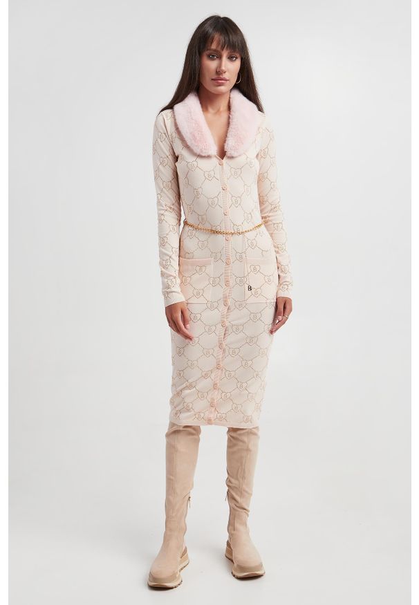 Blugirl Blumarine - Sukienka z futerkiem BLUGIRL BLUMARINE. Materiał: futro