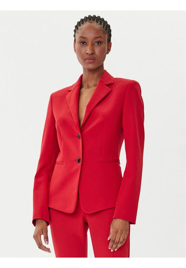 Hugo - HUGO Marynarka Agonia-1 50539976 Czerwony Slim Fit. Kolor: czerwony. Materiał: syntetyk