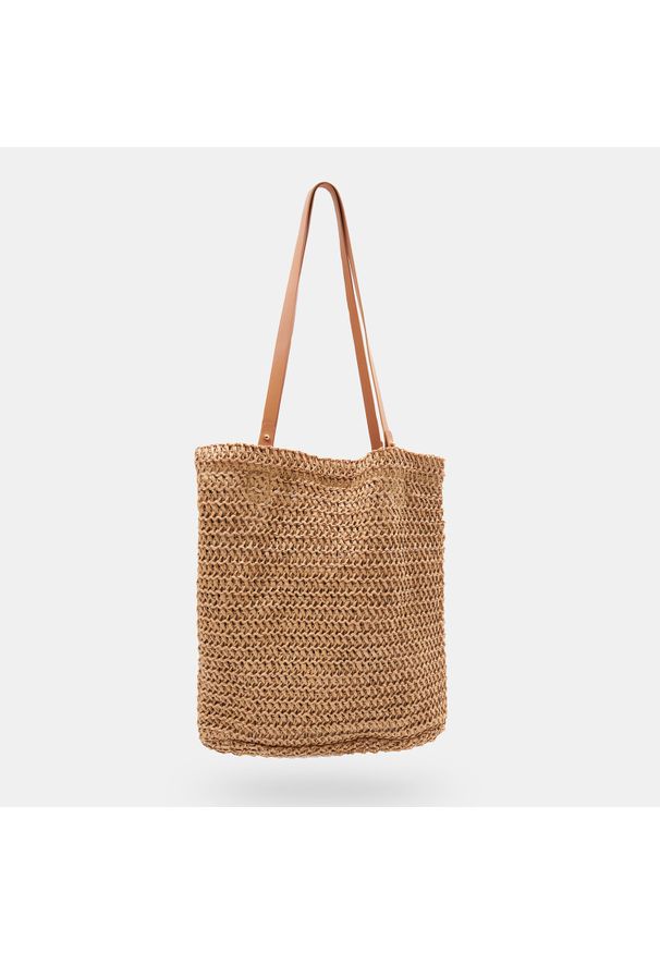 Sinsay - Torba shopper - Brązowy. Kolor: brązowy