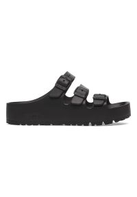 Birkenstock Florida III Flex Platform EVA Black Klapki damskie. Okazja: na plażę. Kolor: czarny. Wzór: paski. Sezon: lato. Obcas: na platformie. Styl: klasyczny, elegancki #1