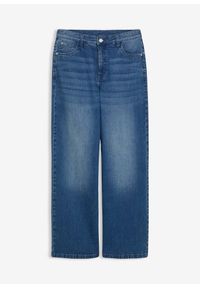 bonprix - Dżinsy ze stretchem extra loose fit, straight. Kolor: niebieski
