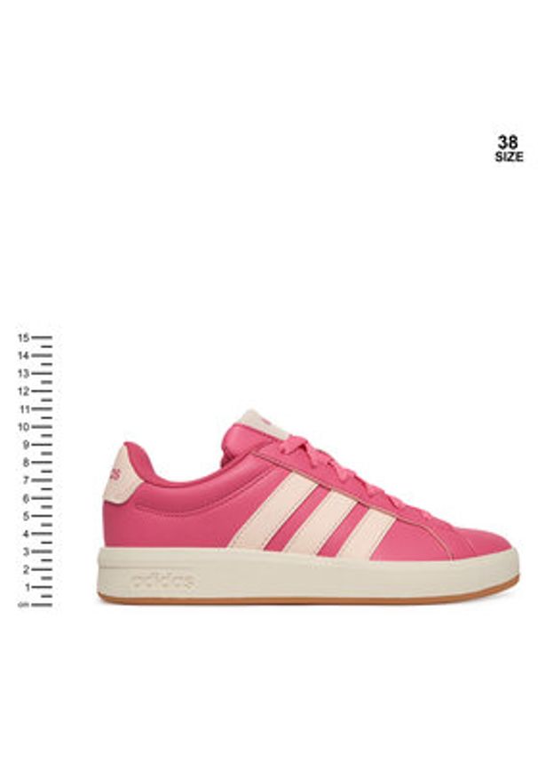 Adidas - adidas Sneakersy Grand Court 3.0 HP3529 Różowy. Kolor: różowy. Materiał: skóra