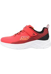 skechers - Buty sportowe Sneakersy chłopięce, Microspec II - Zovrix. Kolor: czerwony, żółty. Model: Skechers Sport. Sport: turystyka piesza