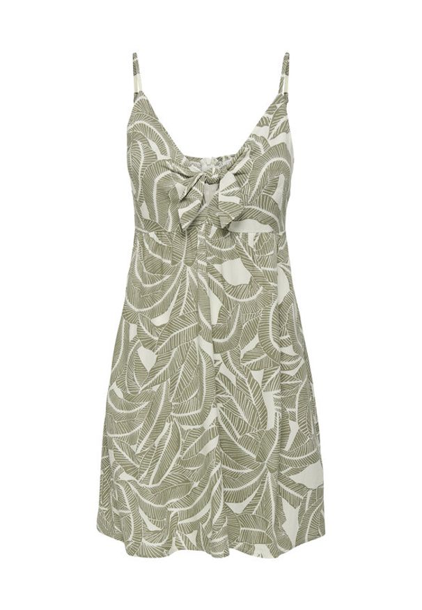 only - ONLY Sukienka letnia Nova 15347862 Khaki Regular Fit. Kolor: brązowy. Materiał: wiskoza. Sezon: lato