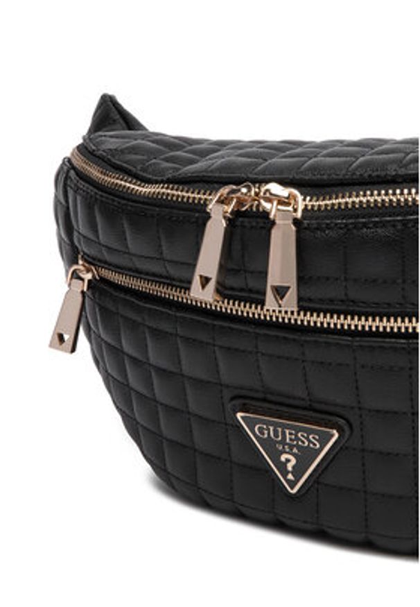 Guess Saszetka nerka Nadira TWQG84 24080 Czarny. Kolor: czarny. Materiał: skóra