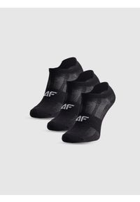 4f - 4F Skarpetki sportowe przed kostkę (3-pack) chłopięce - czarne 32-34. Kolor: czarny