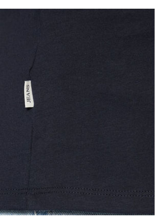 Guess Jeans T-Shirt M5RI80 K8HM0 Granatowy Slim Fit. Kolor: niebieski. Materiał: bawełna