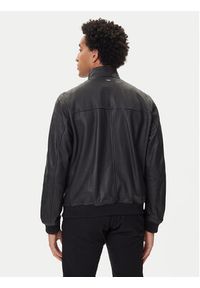 BOSS Kurtka skórzana H-Moiner 50543899 Czarny Regular Fit. Kolor: czarny. Materiał: skóra