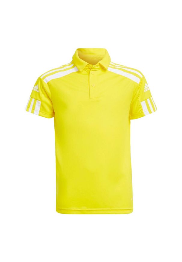 Koszulka polo piłkarska dla dzieci Adidas Squadra 21. Typ kołnierza: polo. Kolor: żółty, biały, wielokolorowy