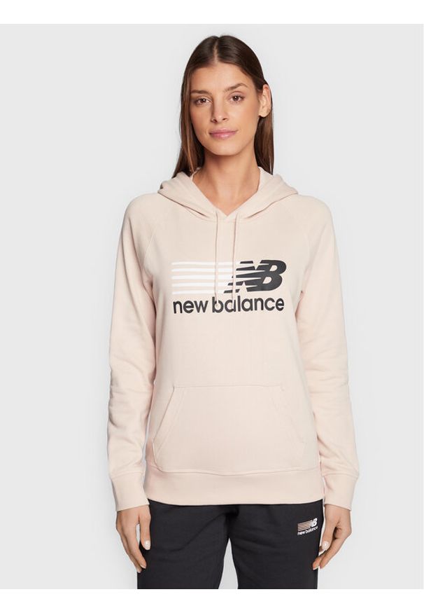 New Balance Bluza Classic WT23800 Beżowy Relaxed Fit. Kolor: beżowy. Materiał: syntetyk