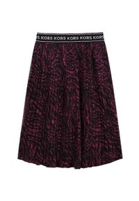 Michael Kors spódnica dziecięca kolor czarny midi prosta. Okazja: na co dzień. Stan: podwyższony. Kolor: czarny. Wzór: nadruk. Styl: casual #2