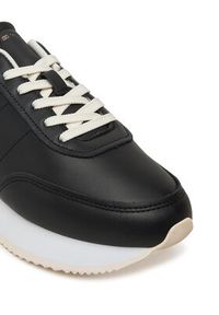 TOMMY HILFIGER - Tommy Hilfiger Sneakersy Chic Fashion Runner FW0FW08695 Czarny. Kolor: czarny. Materiał: skóra #6