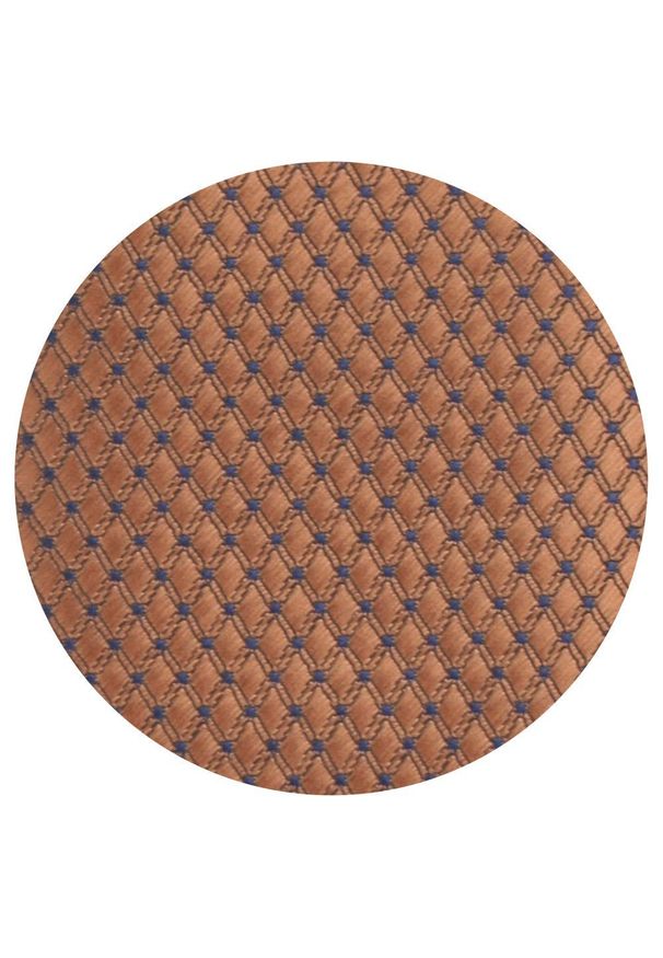 Krawat Męski - Angelo di Monti - Brązowy z Drobnym Wzorem. Kolor: brązowy, wielokolorowy, beżowy. Materiał: tkanina. Styl: wizytowy, elegancki