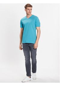 BOSS - Boss T-Shirt Terry 01 50468348 Błękitny Regular Fit. Kolor: niebieski. Materiał: bawełna