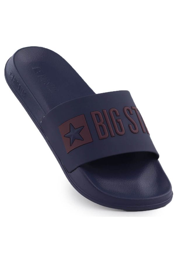 Big-Star - Klapki męskie plażowe basenowe granatowe Big Star SS174361. Okazja: na plażę. Kolor: niebieski. Materiał: tworzywo sztuczne. Styl: casual