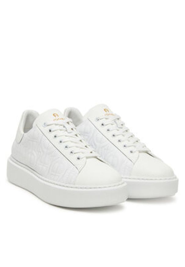 Aigner Sneakersy Sally 13A 1251430 Biały. Kolor: biały. Materiał: skóra