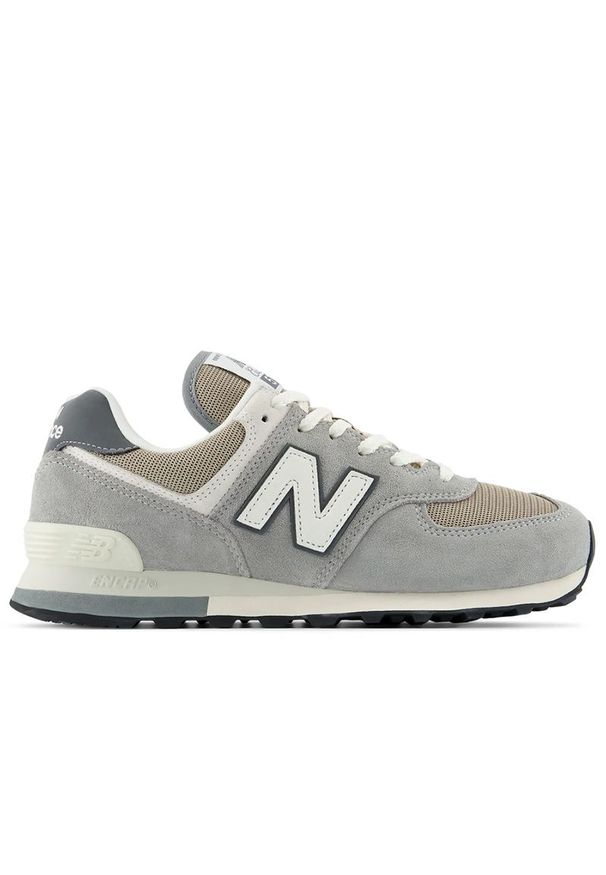 Buty unisex New Balance U5746O5 - szare. Kolor: szary. Materiał: guma, skóra, zamsz, materiał, syntetyk. Szerokość cholewki: normalna. Model: New Balance 574