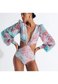 Intica - Strój plażowy z długim rękawem ochrona UV na lato Charyl. Kolor: wielokolorowy. Materiał: materiał. Długość: długie #1