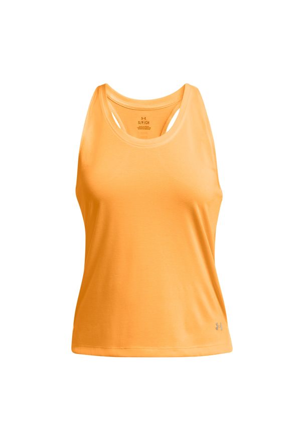 Damski tank top Under Armour Streaker. Kolor: pomarańczowy. Długość rękawa: bez rękawów. Sport: bieganie