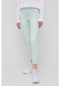 Guess jeansy damskie medium waist. Stan: podwyższony. Kolor: zielony #4