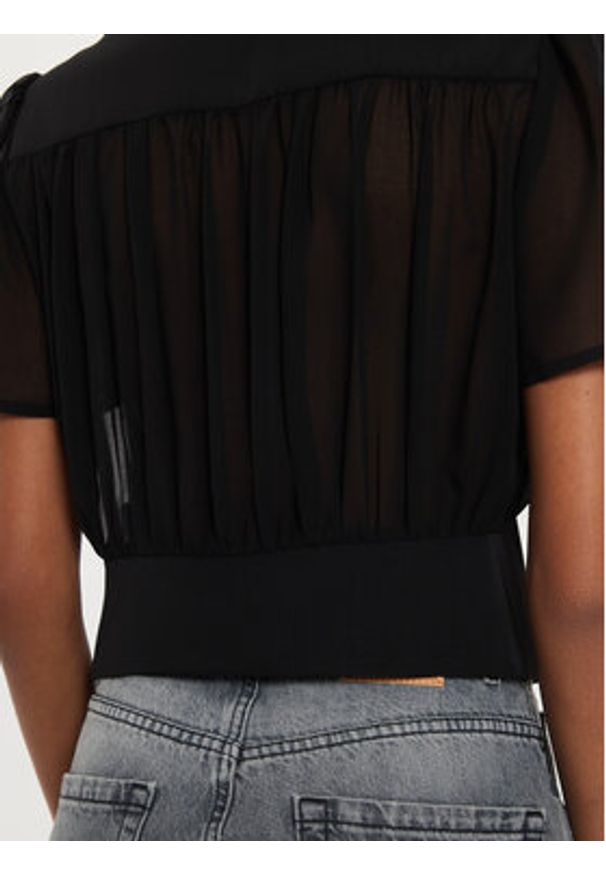 Morgan Bluzka 242-OPLIA Czarny Regular Fit. Kolor: czarny. Materiał: syntetyk