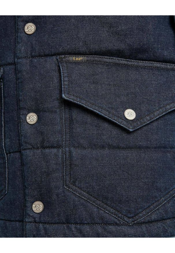 Lee - LEE PADDED VEST MĘSKA KAMIZELKA JEANSOWA PUCHOWA RINSE L89VPL36 112141030. Materiał: jeans, puch