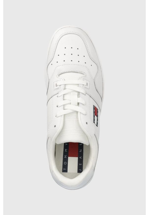 Tommy Jeans sneakersy kolor biały. Zapięcie: sznurówki. Kolor: biały. Materiał: guma