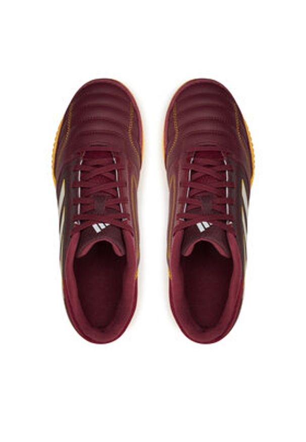 Adidas - adidas Buty do piłki nożnej Top Sala Competition Indoor Boots IE7549 Bordowy. Kolor: czerwony. Materiał: skóra